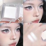 Matte white, monochrome, brightening eyeshadow tray for long-lasting, delicate makeup, as a highlight, for all skin tones