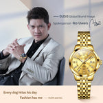 OLEVS 3620 Womens Watches Original Brand Elegant Fashion Quartz Wirtwatch For Ladies Waterproof Luminous Diamond Scale Reloj