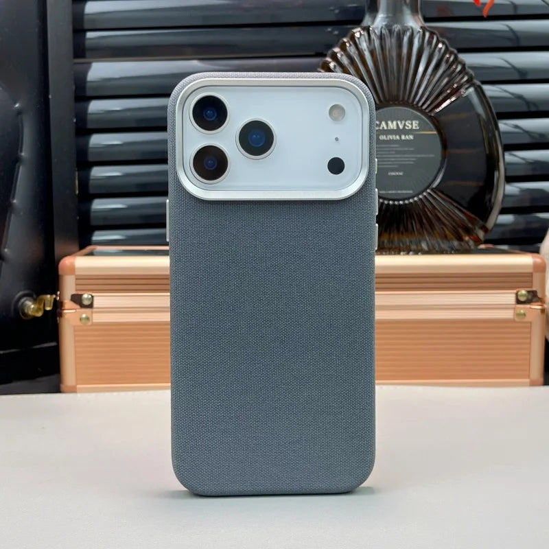 High Quality Original Tech Woven Phone Case For IPhone 17 16 15 Pro Max For Magsafe Invisible Magnetic Charging Shockproof Cover