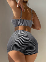 Bikiniset met hoge taille en trekkoord aan de voorkant (2025) - Damesbadkleding en strandkleding