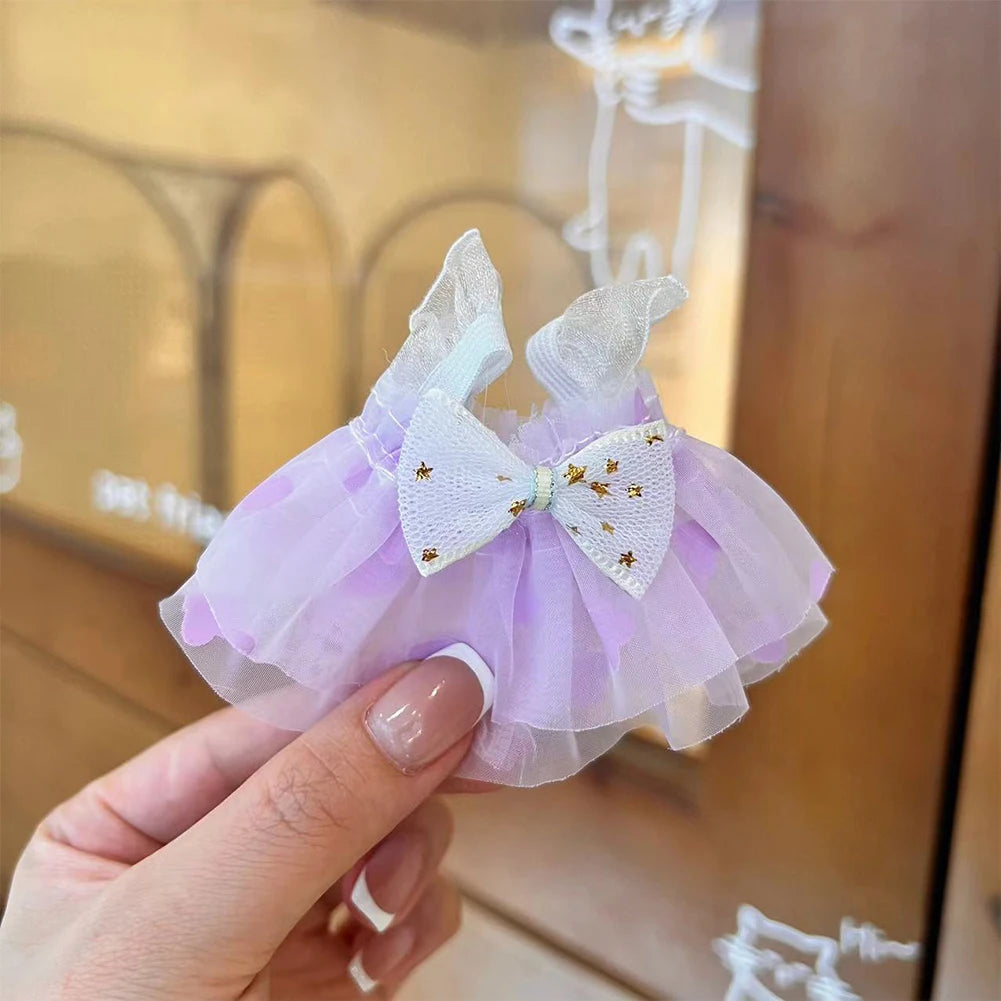 15/17cm Labubu Elf Costume Butterfly Wings and Tulle Skirt Doll Clothes Replacement