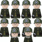 MOC WW2 Military War Weapon Soldier Accessories Building Blocks Roadblock Motorcycle Weapon case container Weapon Bag Brick Toy