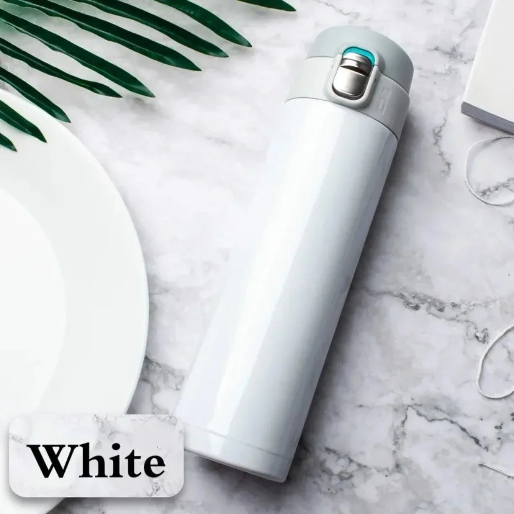 500M/16 Oz Insulated Mug Tritan Material Stainless Steel Metal Water Bottle Leakproof BPA Free Suitable for Hot and Cold Drinks