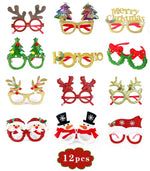 Christmas Glasses Party Glasses Christmas Novelty Glasses Party Accessories Fun Glasses Christmas Decorations Holiday Gifts
