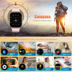 LIGE 2025 For Android IOS GPS Smart Watch Women 2.01" HD Screen Heart Rate Bluetooth Call Compass IP68 Waterproof Men Smartwatch