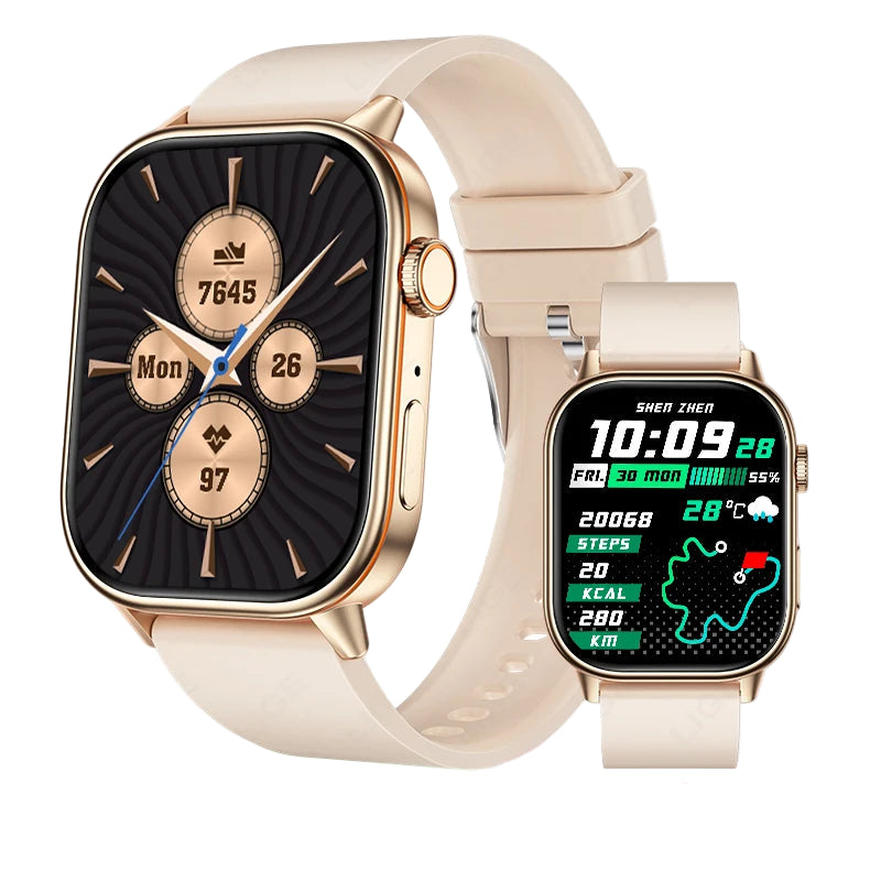 LIGE 2025 For Android IOS GPS Smart Watch Women 2.01" HD Screen Heart Rate Bluetooth Call Compass IP68 Waterproof Men Smartwatch