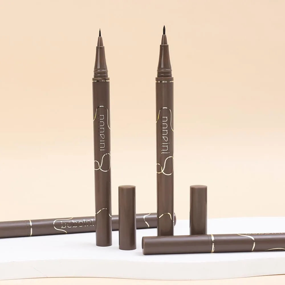 Waterproof Quick-drying Liquid Eyeliner/ultra-fine Matte Black Brown/long-lasting Silkworm Eyeliner/eye Makeup/gifts
