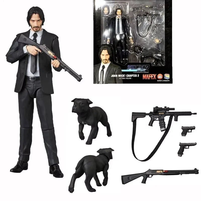 New John Wick Figure Mafex 085 John Wick Chapter 2 Action Figure Collection Model Toys Doll Gifts