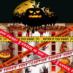 Halloween Warning Tape Signs Banner Halloween Props Window Prop Party Danger Warning Line Halloween Party Decoration Supplies