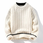 Autumn Winter Men's Warm Knit Pullovers Fashion O-Neck Patchwork Casual Knitted Sweater Men Youthful Vitality Sweaters