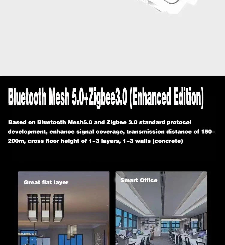 Smart Life Zigbee 3.0 / Bluetooth 5.0 2-in-1 Gateway Hub X5 Enhanced With Access to 400+ Devices and Work Across Floors