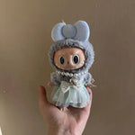 17cm Mini Plush Doll'S Clothes Outfit Accessories For Korea Kpop Exo Labubu Idol V2 Bow princess dress Clothing Gift