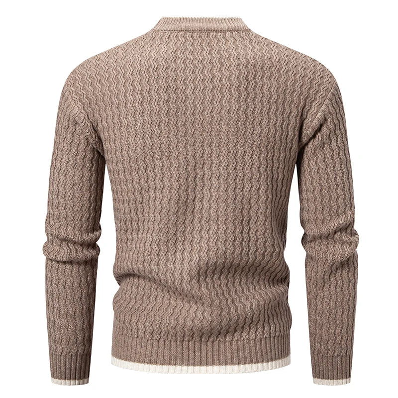 New Autumn Winter O-Neck Slim Fit Knit Sweater Men Casual Pullovers Fashion Mens Youthful Vitality Knitted Pullover Sweaters Man