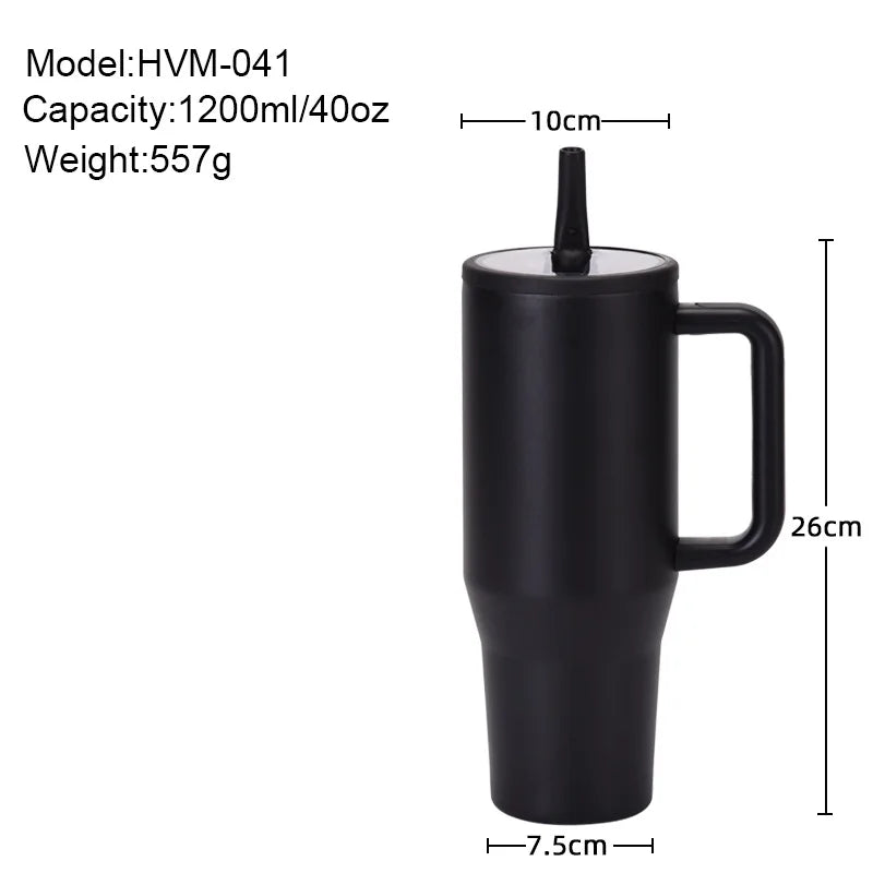 40 Oz Vacuum Flask Cup Thermos water Bottle Thermal Mug Large Capacity Stainless Steel Cold and Hot Tumbler Travel Car coffee