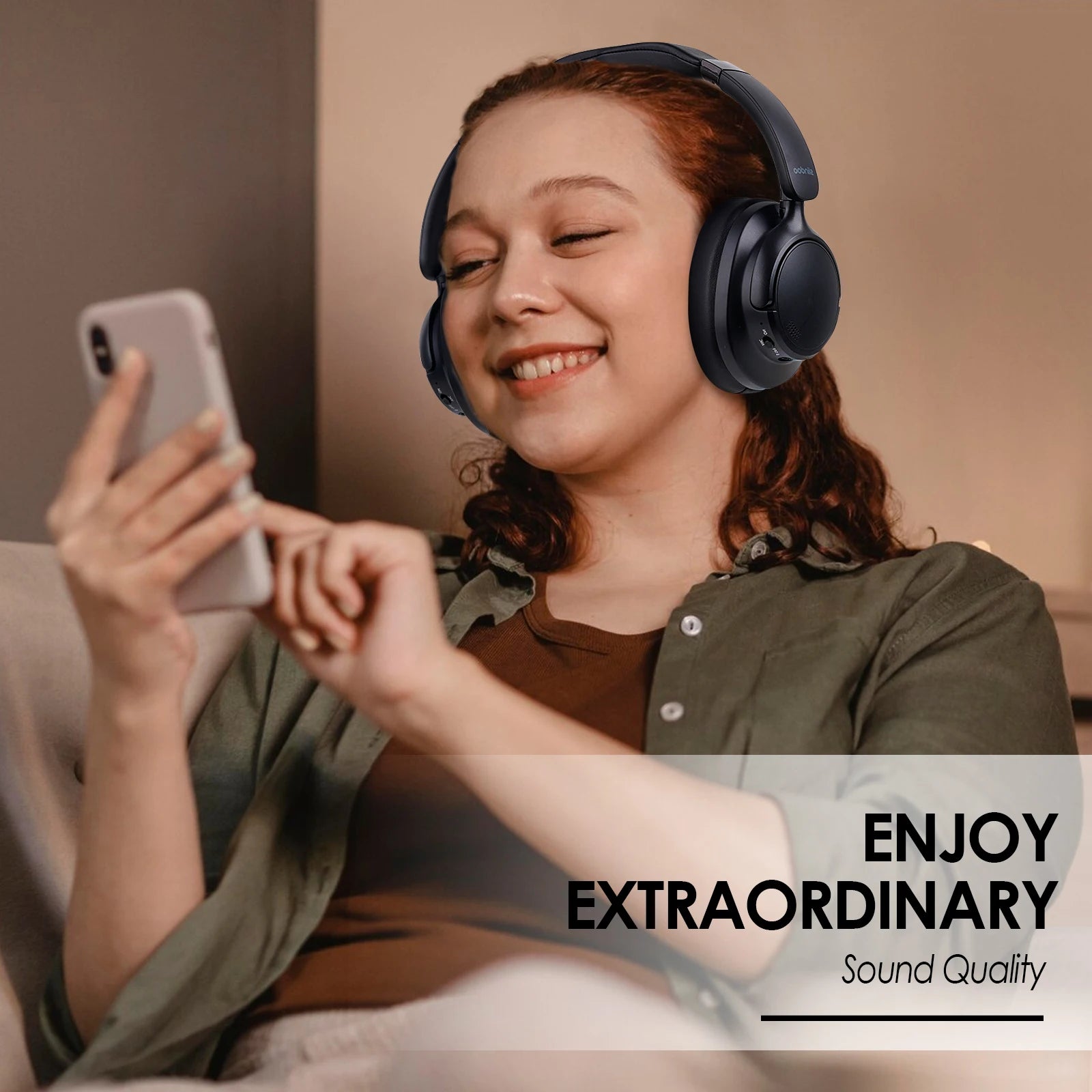 Siindoo New JH-ANC630 Active Noise Cancelling Wireless Headphones Over Ear Bluetooth earphones with Mic 70H Playtime Clear Calls