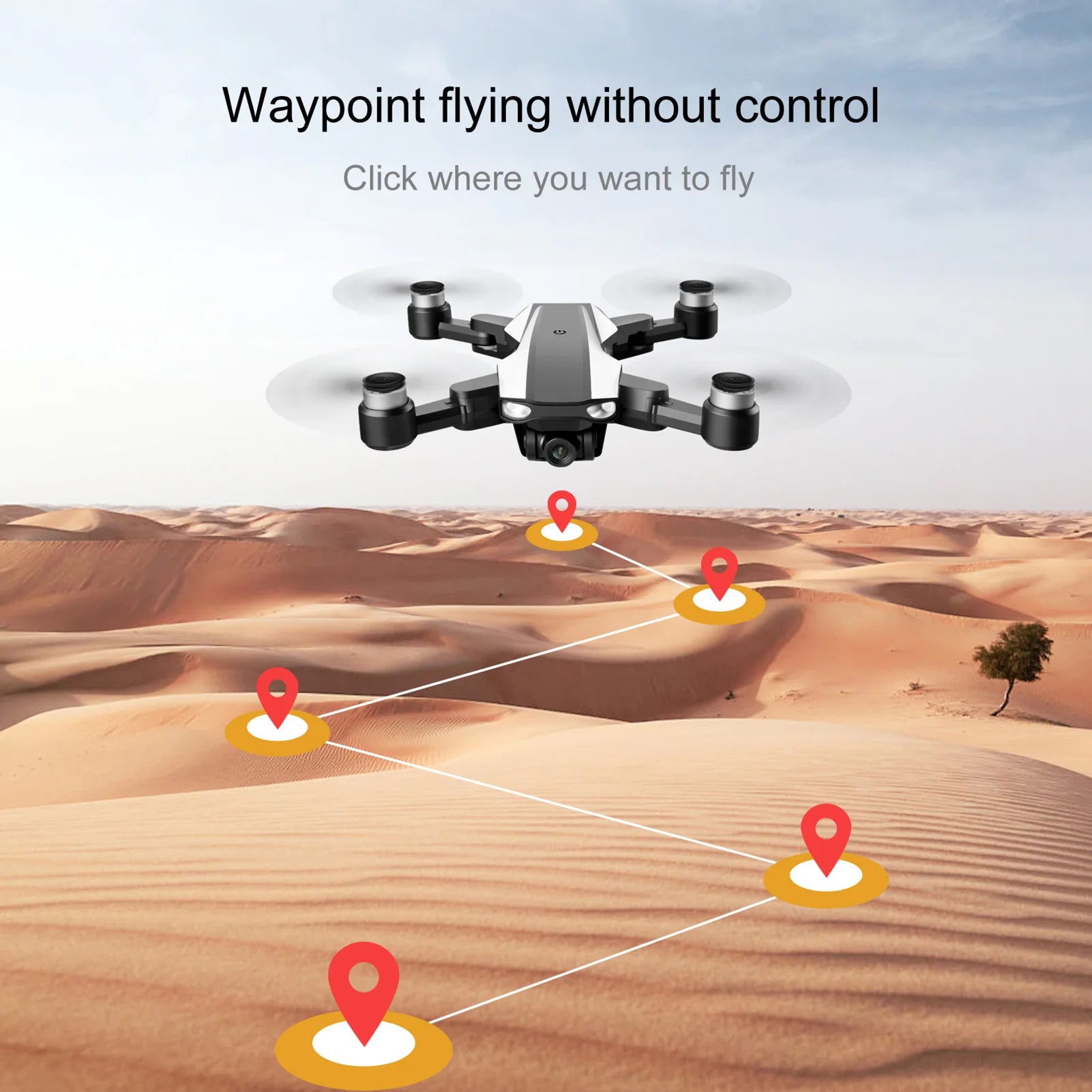 S105 RC Drone with Camera 4k Drone Dual Camera with ESC 5G WIFI GPS Brushless Motor Photo Video Optical Follow Quadcopter