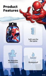 Disney Marvel Series Backpack Boy's Primary School Schoolbag Double-layer Cartoon Spider-Man Backpack For Boys Gift