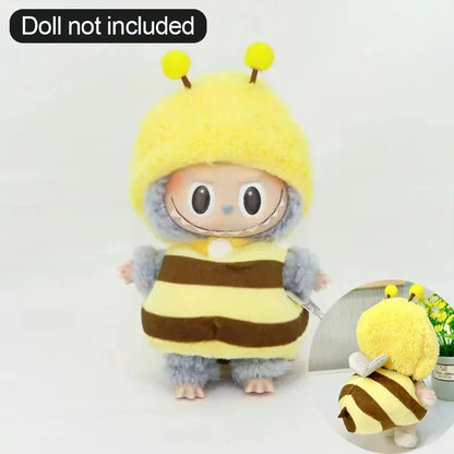 Ropa Labubu Cute Monkey Adventure Clothes Bear Rabbit Bib Pants Overalls Animal-themed Pendant Labubu Outfit Macaron Costume