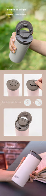 360/500ml Tyeso Stainless Steel Insulated Travel Mug Leak-Proof Direct Drink Water Bottle for Men Women Portable Car Coffee Cup