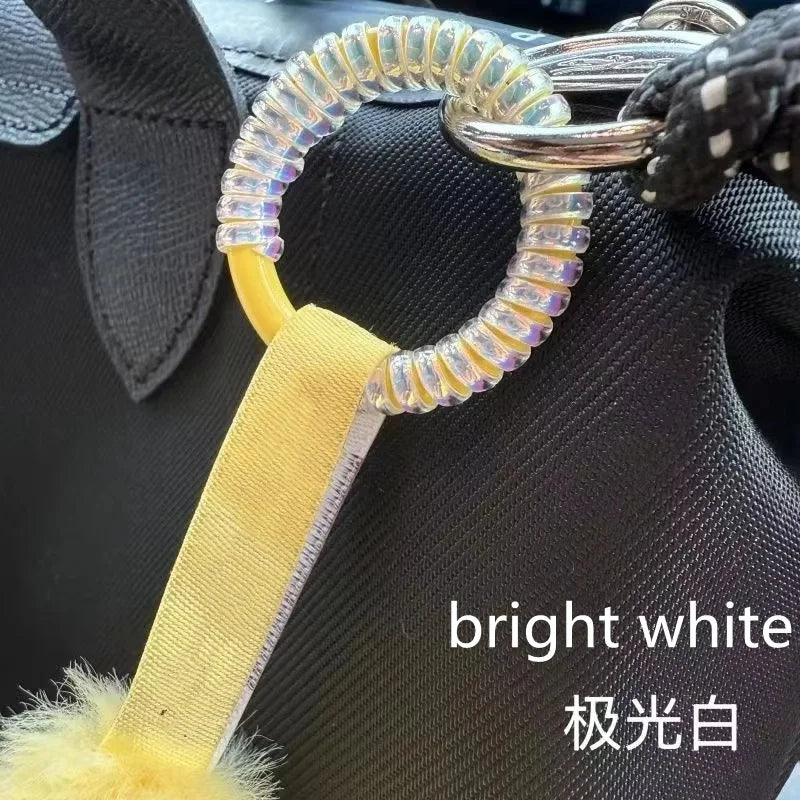 Labubu Anti Drop Buckle Silicone Rope Keychain Protection Ring Colorful Winding Fixed Anti Drop Labubu Accessories