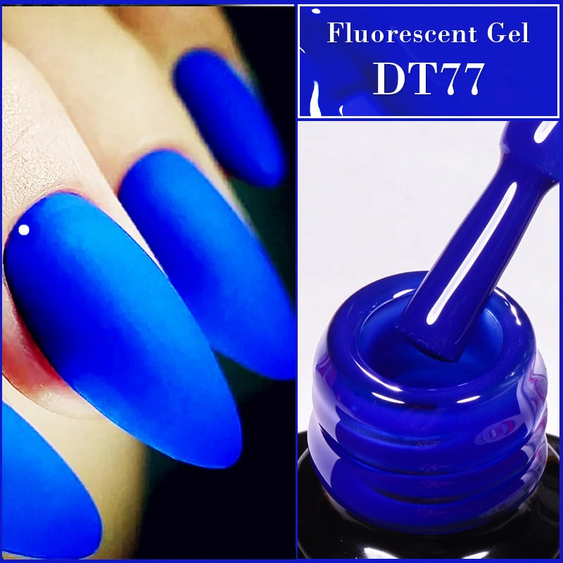 MEET ACROSS 7ml Orange Red Green Gel Nail Polish Laser Sparkly Soak Off Semi Permanent Nail Art UV Gel Varnish For Nails