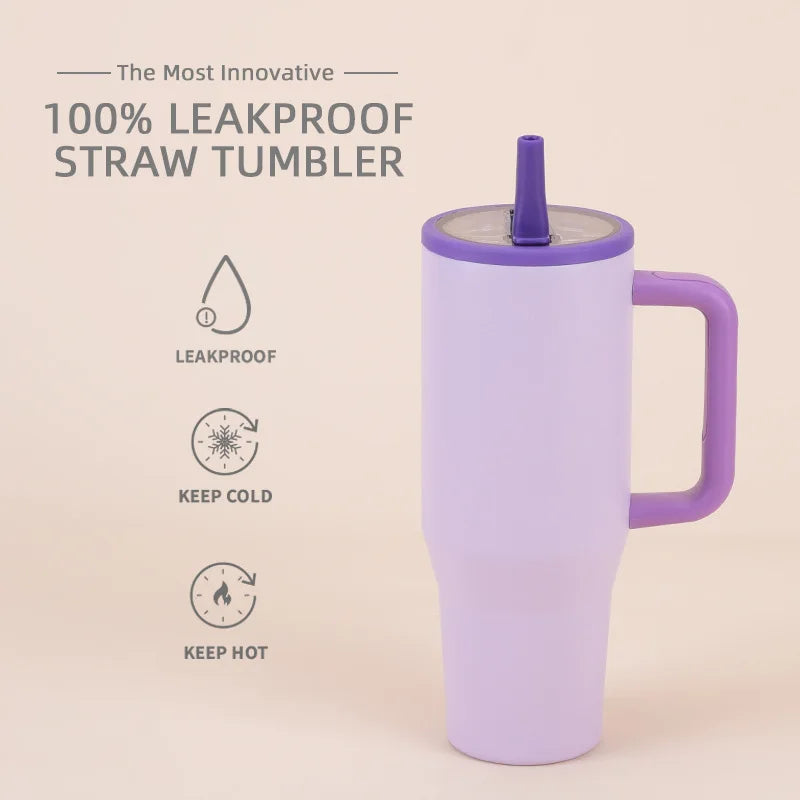 40 Oz Vacuum Flask Cup Thermos water Bottle Thermal Mug Large Capacity Stainless Steel Cold and Hot Tumbler Travel Car coffee