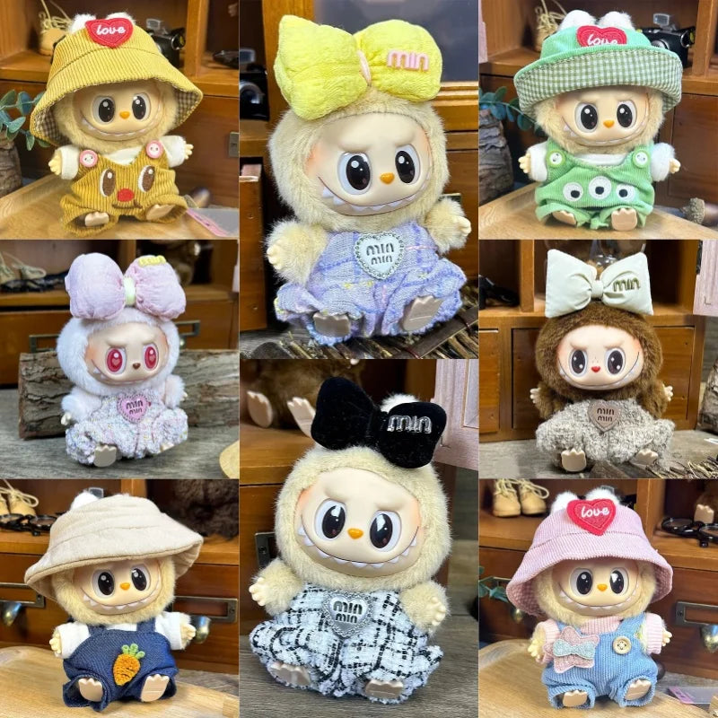 New Mini Plush Doll'S dIY Clothes Accessories for Labubu V1V2V3 High-end clothing set Accessories