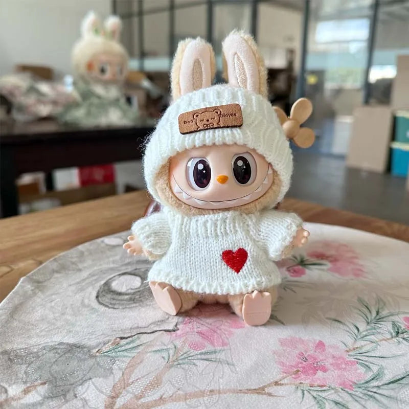 17cm Mini Plush Doll'S Clothes Outfit Accessories For Korea Kpop Exo Labubu I II Idol Dolls sit party overalls Clothing Gift