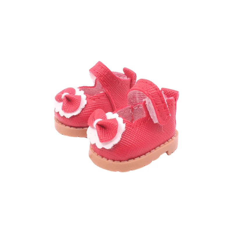 3.8cm Doll Shoes Solid Color Pop Lace up Canvas Shoe PU Shoes For 17cm Labubu Doll Clothes Accessories,Girl's Toys Clothing Gift