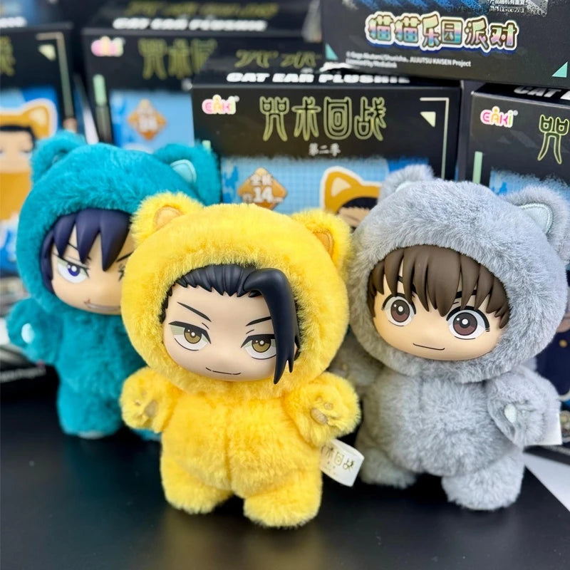 In Stock Genuine Eaki Jujutsu Kaisen Season 2 Cat Park Party Gojo Satoru Blind Box Plush Doll Bag Pendant Model Collection