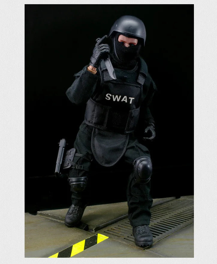 1/6 Action Figure Military Army 30cm Combat Swat Police Soldier With Gun Forces Model Toys