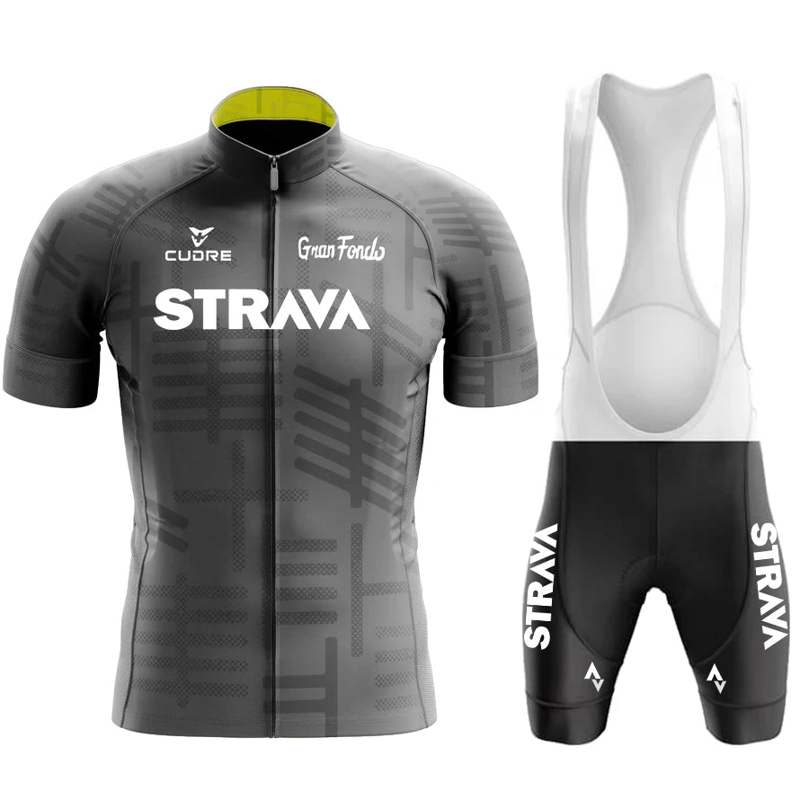 STRNVN Men's Summer MTB Cycling Jersey Set – Breathable Short Sleeve Bike Outfit