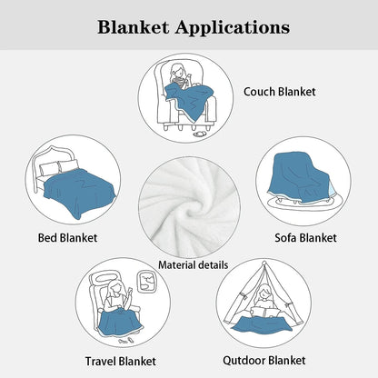 1PC Camper and Forest Pattern Printed Blanket, Suitable for Sofas, Beds, Offices, Travel, Camping Chairs, Warm Plush Blanket