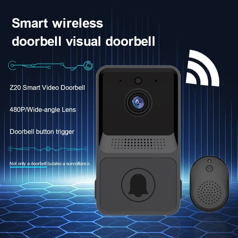 Outdoor WiFi Smart Home Camera Video Doorbell Security Door Bell Night Vision Video Intercom Wireless Button Household Doorbell