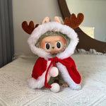 17cm LABUBU Christmas Santa Outfit - Gen1-3 Doll Clothes Set for Vinyl Figures, Festive Santa Costume with Accessories