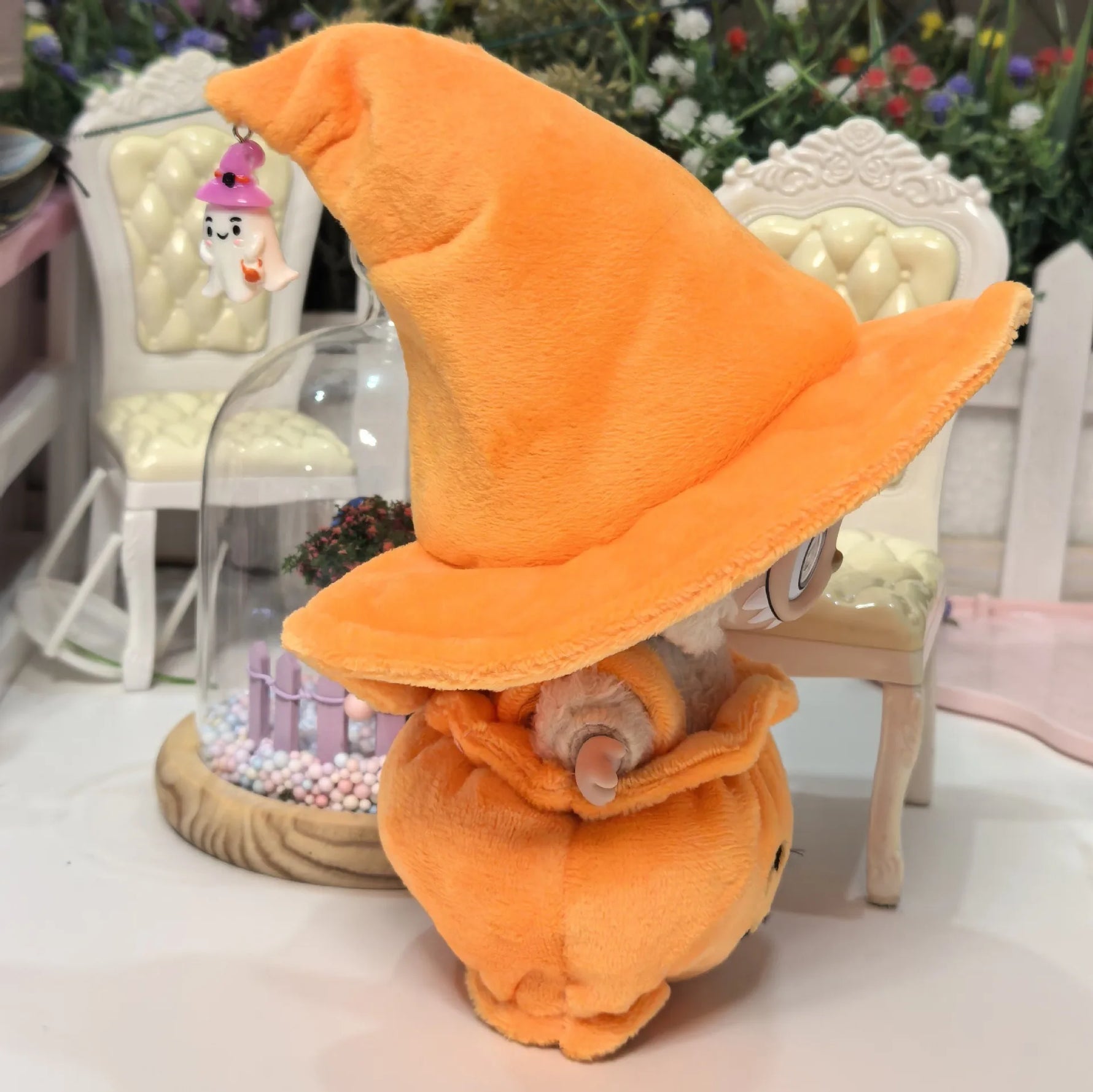 Labubu Clothes Halloween Pumpkin Skirt Dress Up, Festival Costume, Available in Two Colors, Doll Accessories (No Dolls)