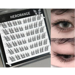 Self Adhesive Individual Eyelashes No Glue Needed Fluffy Cluster Eyelash Korean Fashion Manga Lash Extension for Daily Makeup