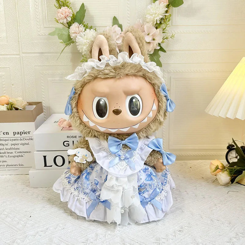 2025 New 38cm Labubu Hot Only Selling Clothes Labubu Mokoko Idol Doll Fashion Design Dress Coat Set Accessories Gift