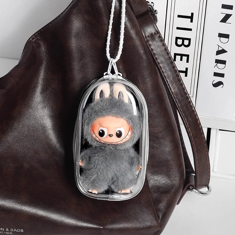 Fack Protective Cover Scratch Resistant Face Mask For Labubu V4 The Monsters Pin for Love Series Doll Clothes Outfit Accessories