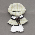 Mini Doll'S Clothes Outfit Accessories For Korea Kpop Exo 15-17cm Labubu Classic Grid Style Dress Cloak Set Beret Clothing Gift