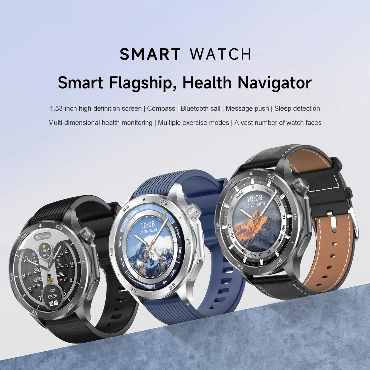 2025 New For OPPO Watch X2 Smart Watch Men AMOLED Outdoor Fashion GPS Compass Heart rate Waterproof Bluetooth Call Smartwatches