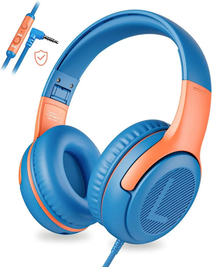 1/2/3Pcs AWATRUE AT2 Kids Headphones Wired Toddler Headsets with Mic Over-Ear Headphone Foldable on-Ear Design for PC,Laptop