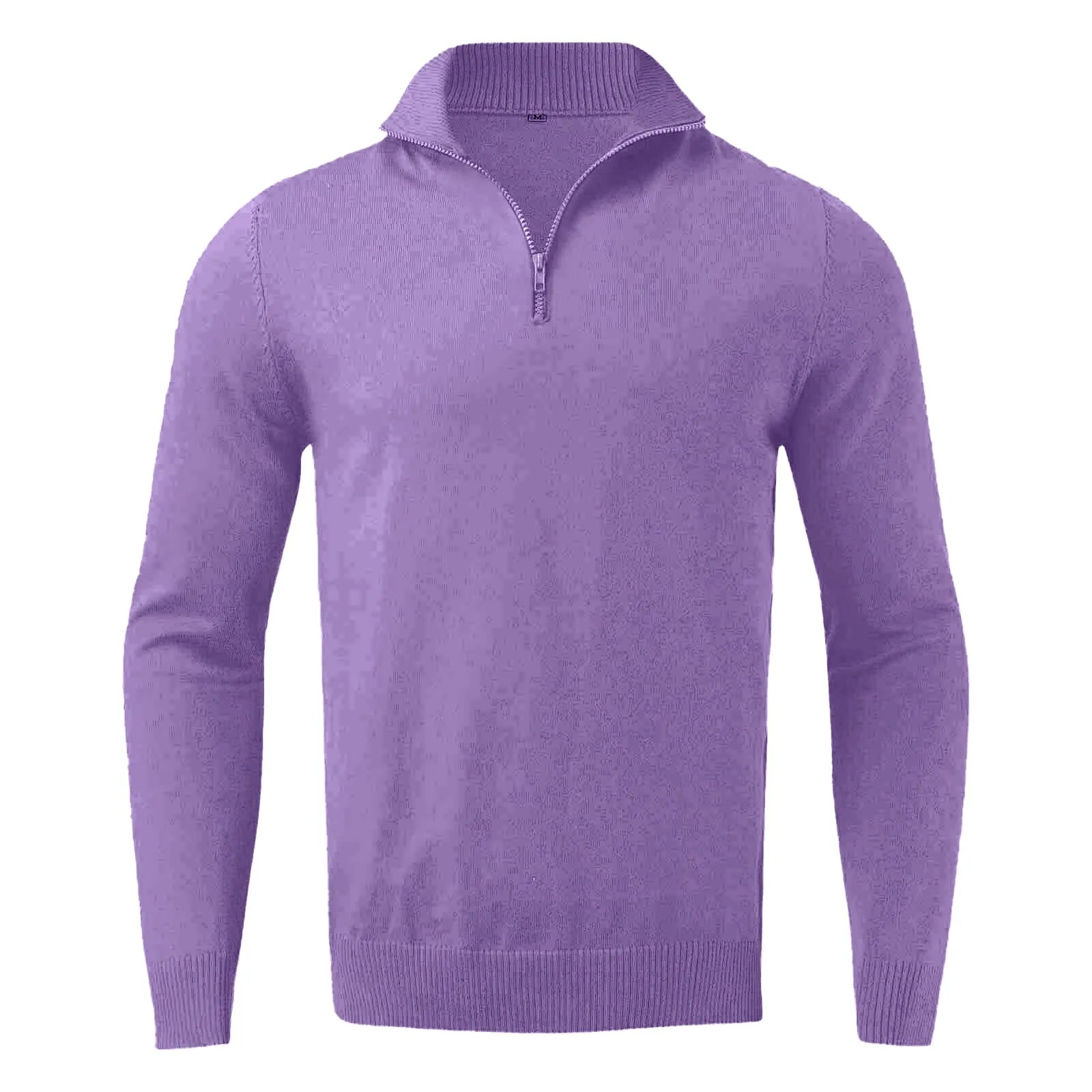 Sweaters For Men Clearance Casual Simple Bottom Sweater Solid Color Warm Knit Half Zip Long Sleeve Sweater Nuevo En SuéTeres