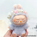 Bow Dress For 17cm Ropa Labubu Mini Doll Clothes Matching Pearl Hair Accessory Fahion Style Labubu V2/V3