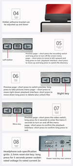 4K HD Dual Lens Dash Cam Car DashCam 3.16 IPS Screen 2K 1080P Camera Recording WiFi GPS Parking Monitoring ADAS Loop Recording