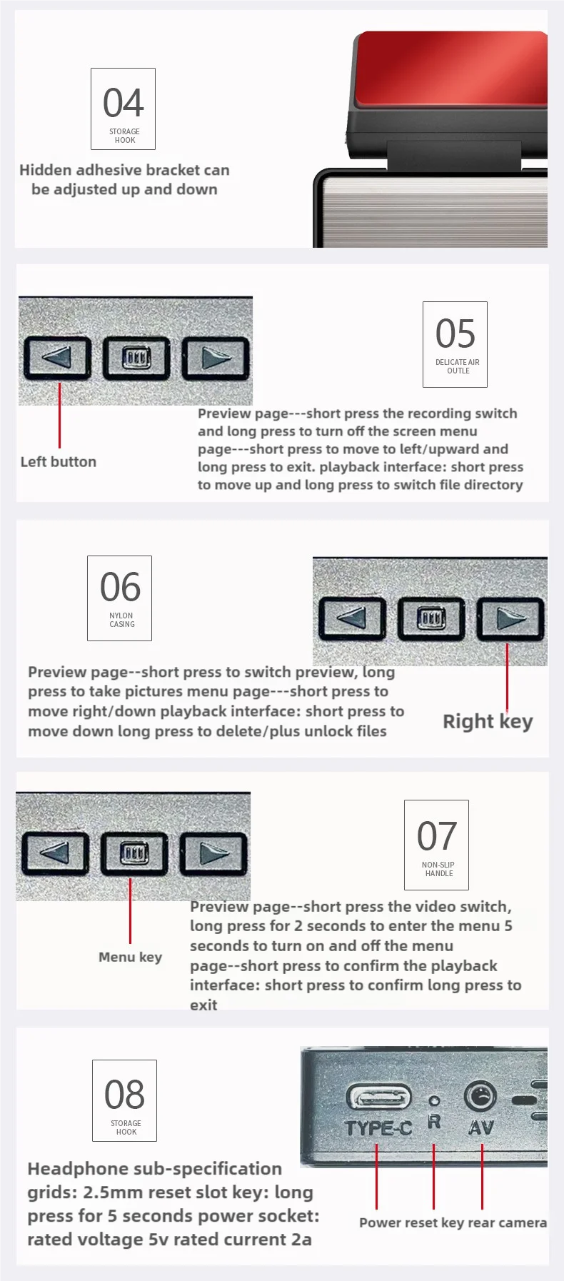 4K HD Dual Lens Dash Cam Car DashCam 3.16 IPS Screen 2K 1080P Camera Recording WiFi GPS Parking Monitoring ADAS Loop Recording