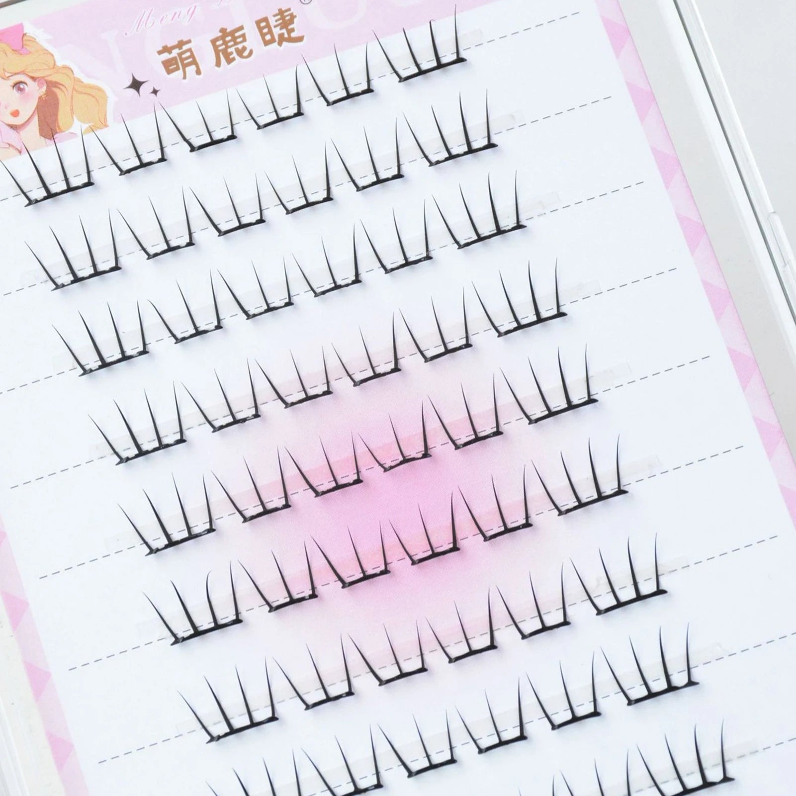 Self Adhesive Individual Eyelashes No Glue Needed Fluffy Cluster Eyelash Korean Fashion Manga Lash Extension for Daily Makeup