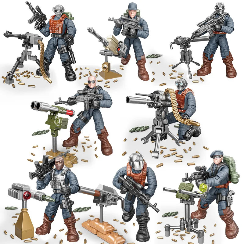 World War 2 WW2 Army Military Soldiers SAWT Soldiers Special Force DIY Model Building Blocks Bricks Children'S Toys