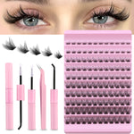 DIY Lash Extension Kit Individual Eyelash Extension Kit Cluster Lashes Kit Lash Glue Remover for Eyelash Extensions Makeup