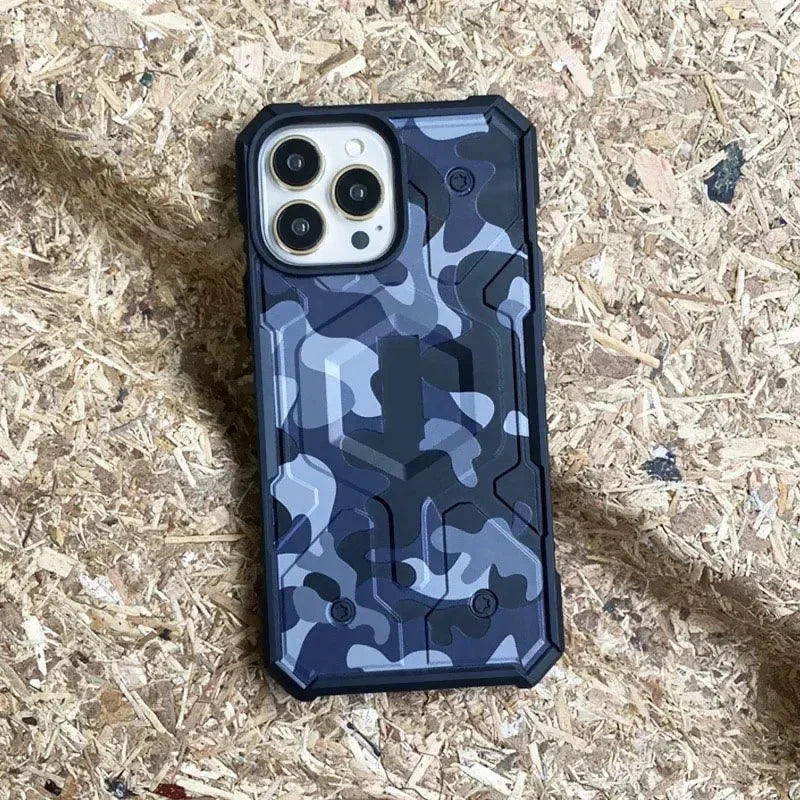 Heavy Duty Camo Shockproof MagSafe Case for Apple iPhone 16 Pro Max 13 14 15 Plus Original Pathfinder Military Magnetic Cover